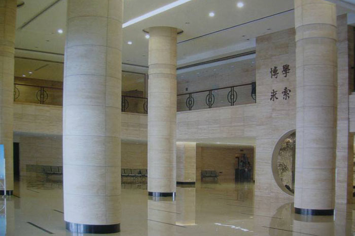 大理石圓柱補膠的步驟