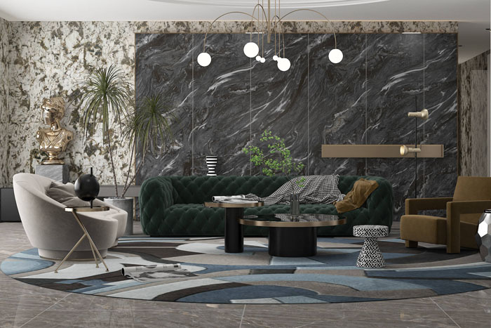 巖板怎么貼墻面、地面濕鋪呢